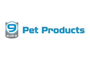 Blue-9 pet products logo.