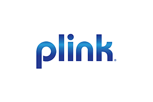 Logo of "plink" with stylized lowercase letters in blue.