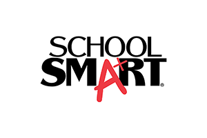 Logo of "school smart" with a stylized red "a" in the word "smart.