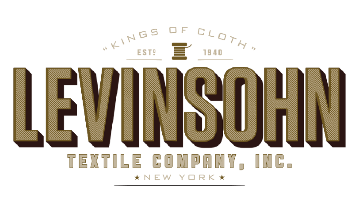 Logo of Levinsohn Textile Company, Inc., with the tagline "Kings of Cloth" and establishment year 1940, New York, specializing in eCommerce Channel Management.