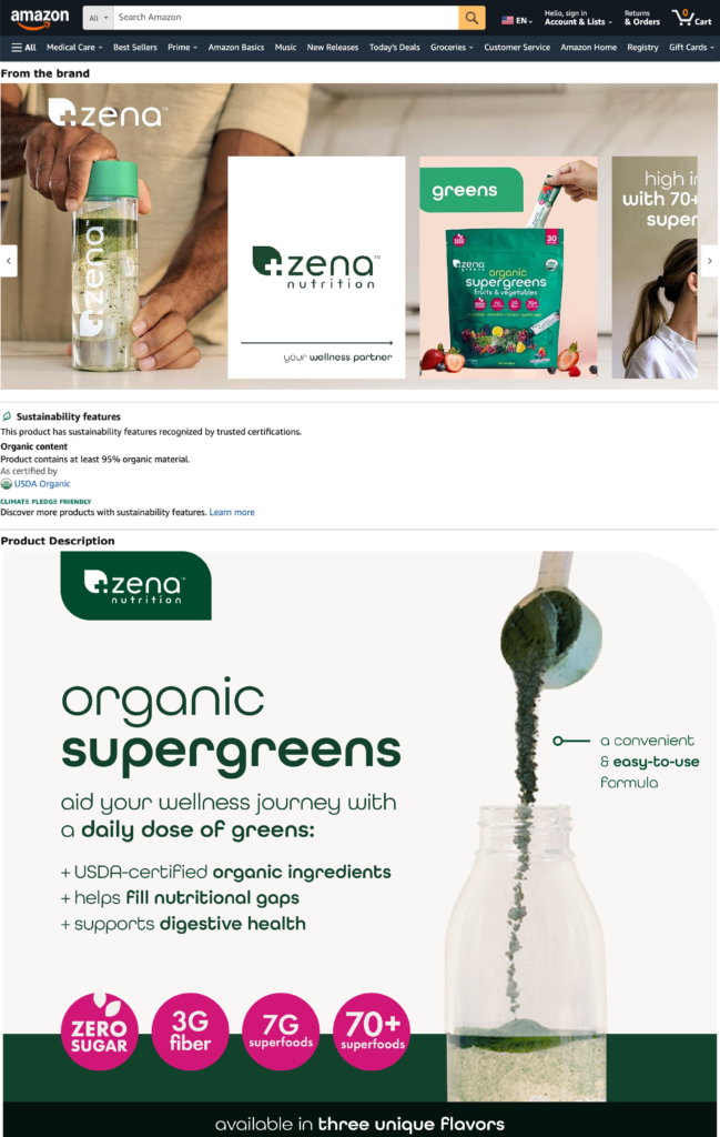 Zena Nutrition full width, larger image Zena Nutrition full width, larger image